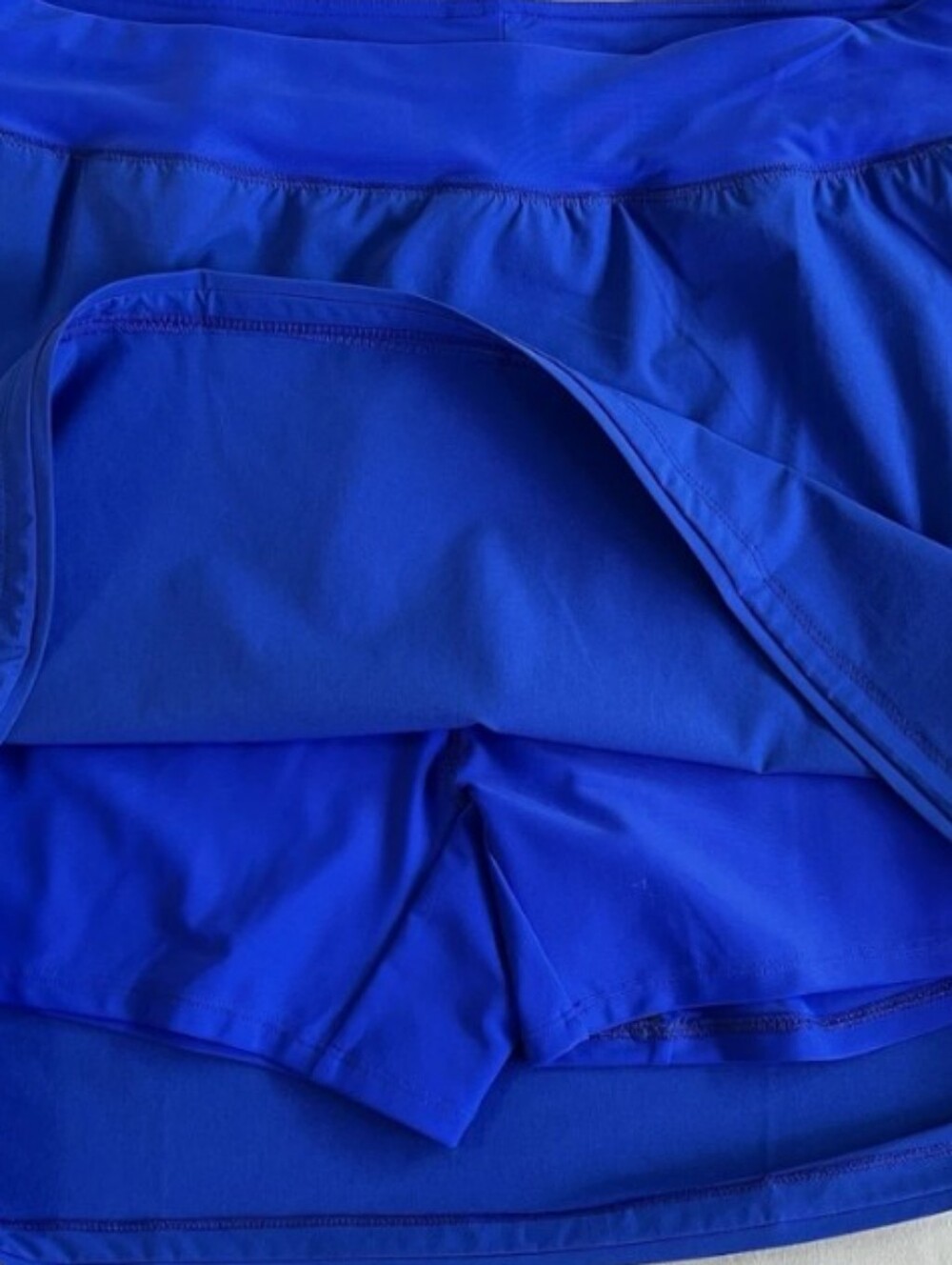 Lands' End Bright Blue Tummy Control Mini Swim Skirt - Picture 4 of 5